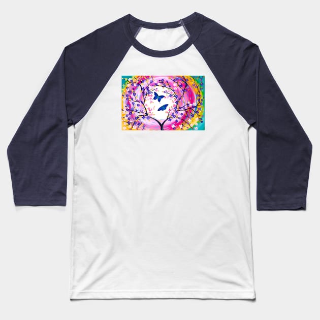 Colorful Spring Baseball T-Shirt by SheerJoy